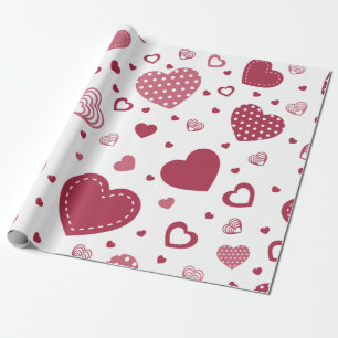 Rood Hart inpakpapier