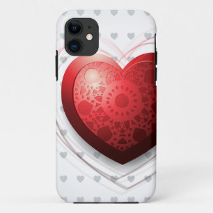 Rood hart, iPhone-draagtas iPhone 11 Hoesje