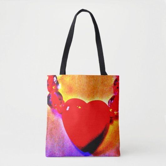 Rood hart Ketting Draagtas (Voorkant)