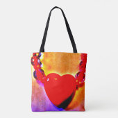 Rood hart Ketting Draagtas (Achterkant)