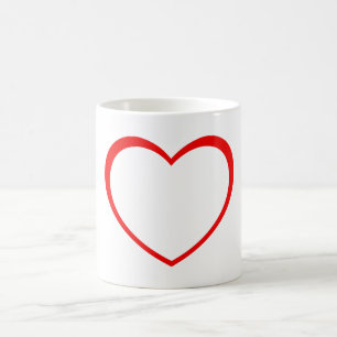 Rood hart koffiemok