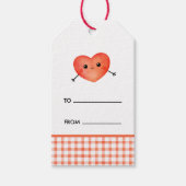 Rood hart lief cadeautag cadeaulabel (Voorkant)