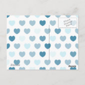 Rood hart met ballonnen, briefkaart (Achterkant)