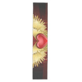 Rood Hart met Gouden Vleugels Medium Tafelloper (Voorkant)