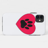 Rood hart met hoge-donkerdruk Case-Mate iPhone case (Achterkant (horizontaal))