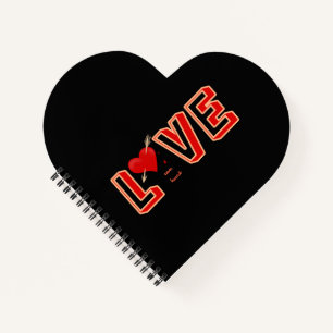 Rood hart met tekst Liefde Notitieboek