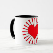 Rood hart mok (Voorkant links)