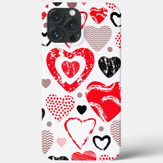 Rood hart naadloos patroon Case-Mate iPhone case (Achterkant)