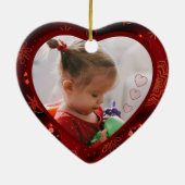 Rood hart oma Foto Keramisch Ornament (Achterkant)