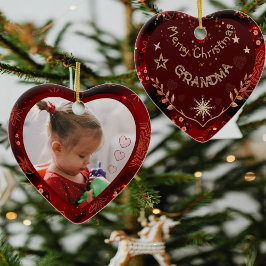 Rood hart oma Foto Keramisch Ornament