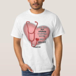 Rood Hart RN Geregistreerde Verpleegkundige T-shirt