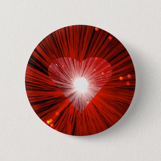 Rood hart ronde knoppenbadge ronde button 5,7 cm (Voorkant)