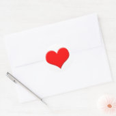 Rood hart ronde sticker (Envelop)