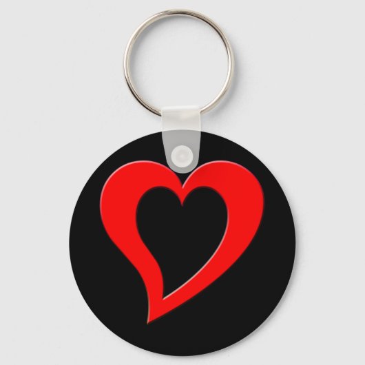 rood hart sleutelhanger (Voorkant)