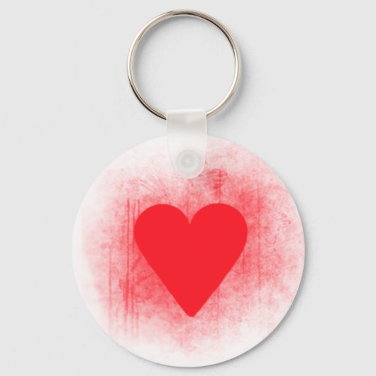 Rood hart sleutelhanger (Voorkant)