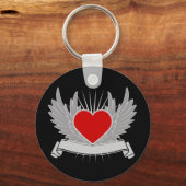 Rood hart sleutelhanger (Voorkant)