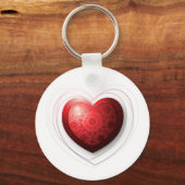 Rood hart, sleutelhanger (Voorkant)