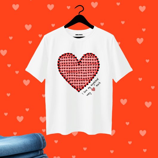 Rood hart t-shirt