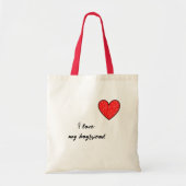 Rood hart tote bag (Voorkant)