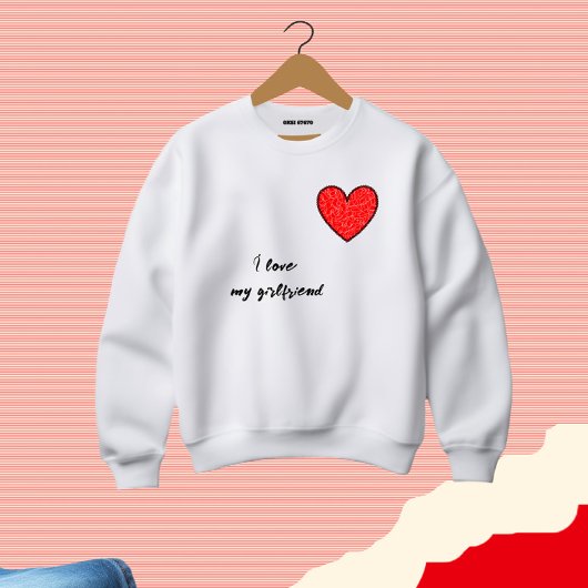 Rood hart trui