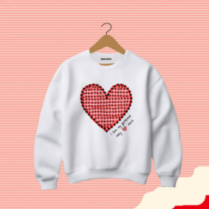 Rood hart trui