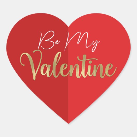 Rood Hart Valentijnsfeestje Hart Sticker (Voorkant)