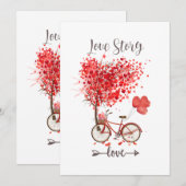 rood hart voor mijn valentijn bedankkaart (Voorkant / Achterkant)