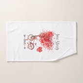 rood hart voor mijn valentijn handdoek (Handdoek)