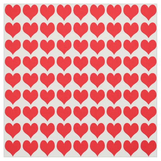 Rood Hartjes Patroon Stof (Swatch)