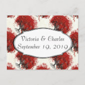 Rood hartleder briefkaart (Voorkant)