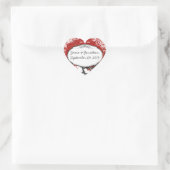 Rood hartleder hart sticker (Tas)