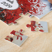 Rood hartleder legpuzzel (Zijkant)