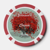 Rood hartleder poker chips (Achterkant)