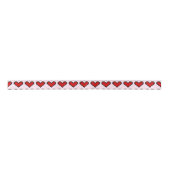 Rood hartlint met pixelkunstliefdessymbool lint (Voorkant)
