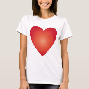 Rood hartontwerp t-shirt
