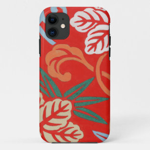 Rood Hawaiiaans Japans Kimono:  Bloemen iPhone 11 Hoesje