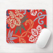 Rood Hawaiiaans Japans Kimono: Bloemen Muismat (Met muis)