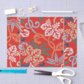 Rood Hawaiiaans Japans Kimono: Bloemen Tissuepapier (Craft)
