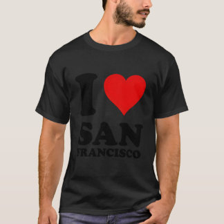 Rood He I Love San Francisco T-shirt