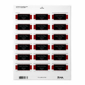 rood, het etiket van het terugkeeradres (Full Sheet)