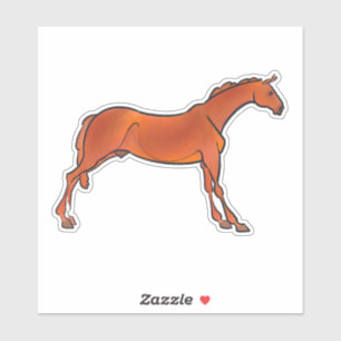 Rood het zadelras sticker