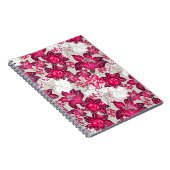 Rood hibiscus floral notitieboek (Rechterzijde)