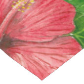 Rood hibiscus waterverf patroon tafelkleed (Gekanteld)