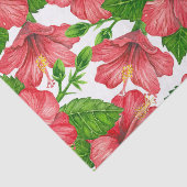 Rood hibiscus waterverf patroon tissuepapier (Detail)