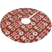 Rood Ho Ho Gingerbread Cookie Kerstmis Kerstboom Rok (Gekanteld)