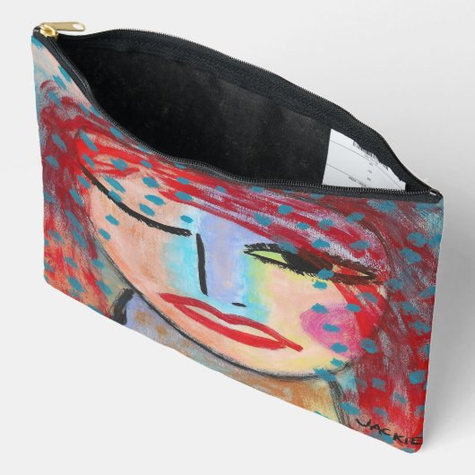 Rood hoofd Abstracte kunst Etui (Open)