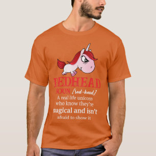 Rood hoofd betekent echt leven eenhoorn grappige e t-shirt