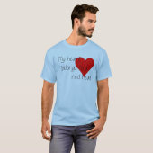 Rood hoofd Valentijnsdag T-shirt (Voorkant volledig)
