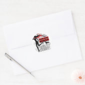 Rood hot Rescue-sticker Ronde Sticker (Envelop)