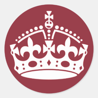 Rood Houd Kalm en Draag Op Kroon Stickers